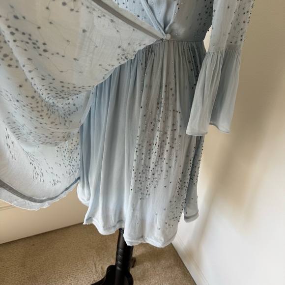 Free People winter solstice wrap mini dress size 4 NWT - Picture 5 of 14